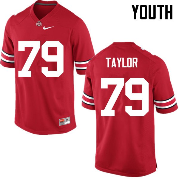 Ohio State Buckeyes #79 Brady Taylor Youth NCAA Jersey Red OSU1327